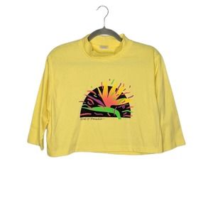 Vintage Crazy Shirts Hawaii Bird Paradise Aloha Crop Single Stitch